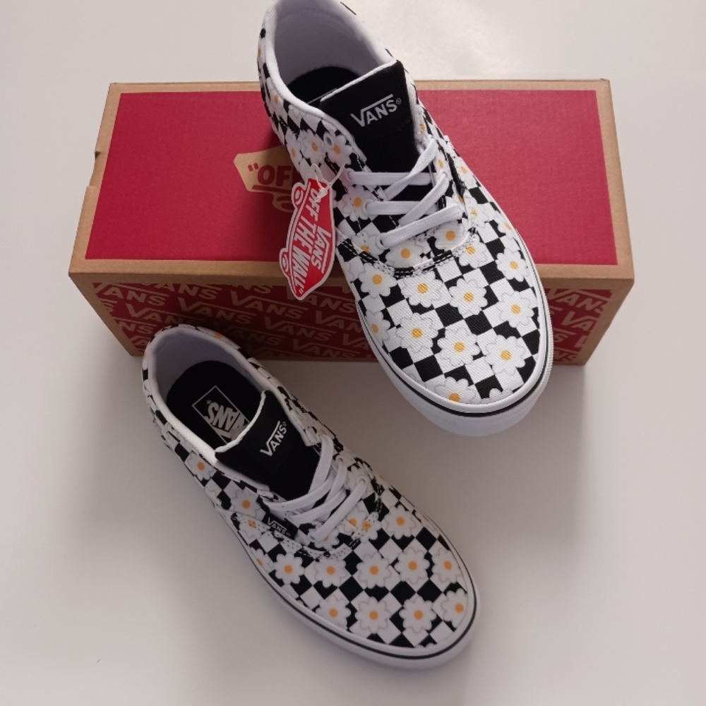 Vans Doheny Flower Checkerboard Multi, Women's Size 5 Missy US